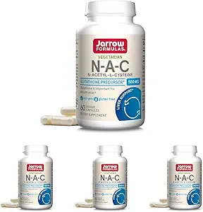 Jarrow Formulas N-A-C 500 mg - Antioksis asit Supplement Supports Cellular Health & Liver Function - Precursor to Glutathione - Up to 60 Services (Veggie Caps) (Pazarlamalar)