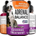 Adrenal Balance for Dogs and Cats - Cushings Treatment for Pets, Adrenal Support w/ Ashwagandha, Licorice Root, Rhodiola Rosea - 2oz Herbal Drops