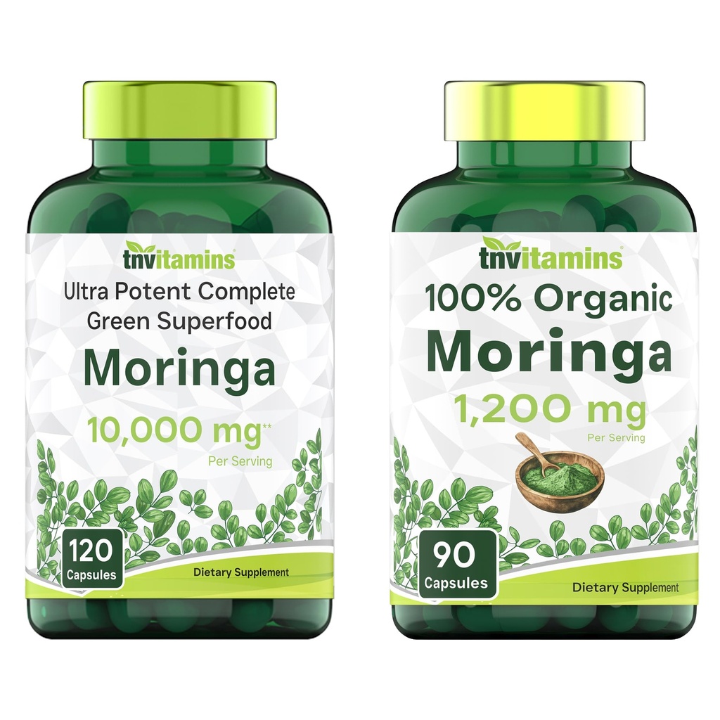 tnvitamins Moringa Magic Bundle: High-Potency + Organic Moringa