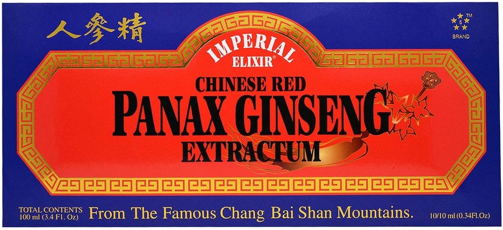 Çin Red Panax Ginsengi - Vials Imperial Elixir (Ginseng Company) 10 Vial