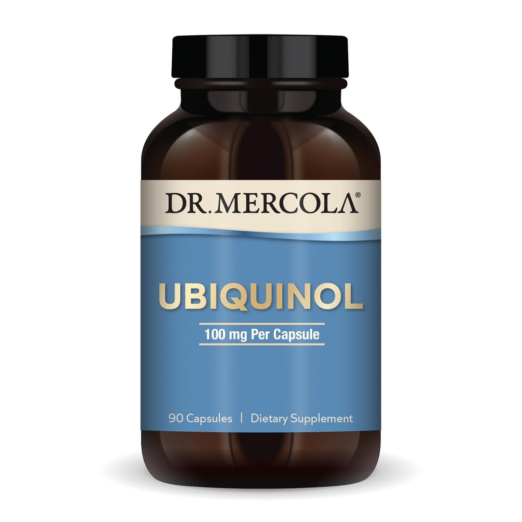 Dr. Mercola Ubiquinol - Enerji Destekleri, Hücre Sağlığı ve Kalp Sağlığı - 100 mg Ubiquinol - High-Abxia Formula - Non-GMO, Gluten-Free & Soy-Free - 90 Capsules (90 Hizmet)