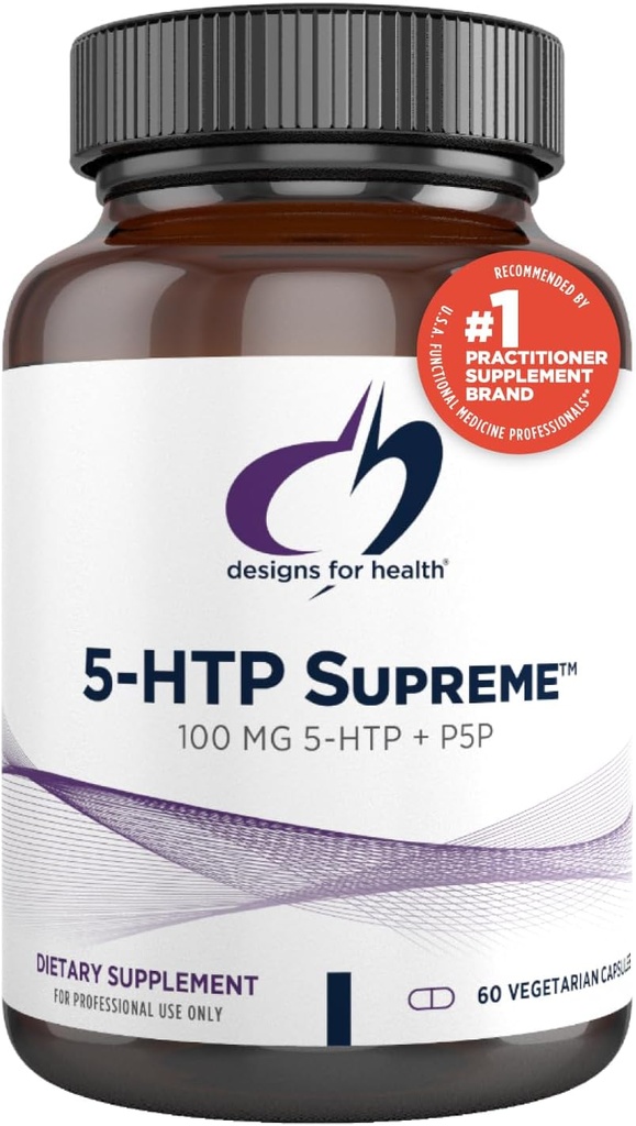 B6 (P-5-P) ile Sağlık 5HTP 100 mg için tasarımlar - 5HTP Yüksek 100 mg Supplement - Serotonin Precursors to Support Health Mood + Appetite (60 Capsules)