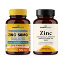 SANDHUHERBALS Zinc 50mg Bundle with Zinc 30mg Vitamin D3, Magnesium, Selenium, Vitamin B6, B7 (Biotin), Copper | Supports Immune, Skin, Hair & Nails Health