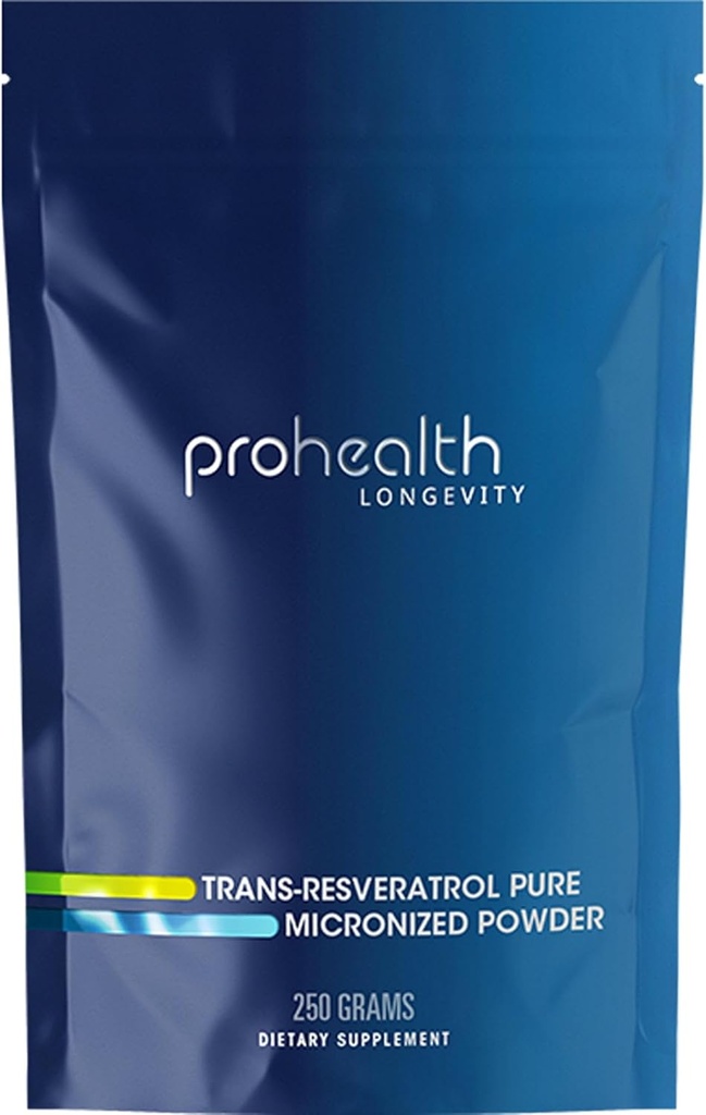 ProHealth Longevity Bulk Trans Resveratrol Toz 250 Grams - Pure Farm Grade, Scoop başına 1000 mg, Superior Abors ve Bioavailability