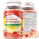 Super μεθυλιωμένη βιταμίνη B Complex Gummies - Όλες οι βιταμίνες Β + Omega-3, Μαγνήσιο, CoQ10, Ashwagandha, Vitamin C, TMG- για τις γυναίκες άνδρες-μεθυλο B12 2000 mcg, μεθυλοφολικό, B1, B2, B3, B5, B6, B7- Χωρίς ζάχαρη