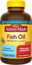 Nature Made Fish Oil Omega 3 Supplements, 1200 mg Softgels, Omega 3 Fish Oil for Health Heart Support, 150 Softgels, 75 Day Supply Supply