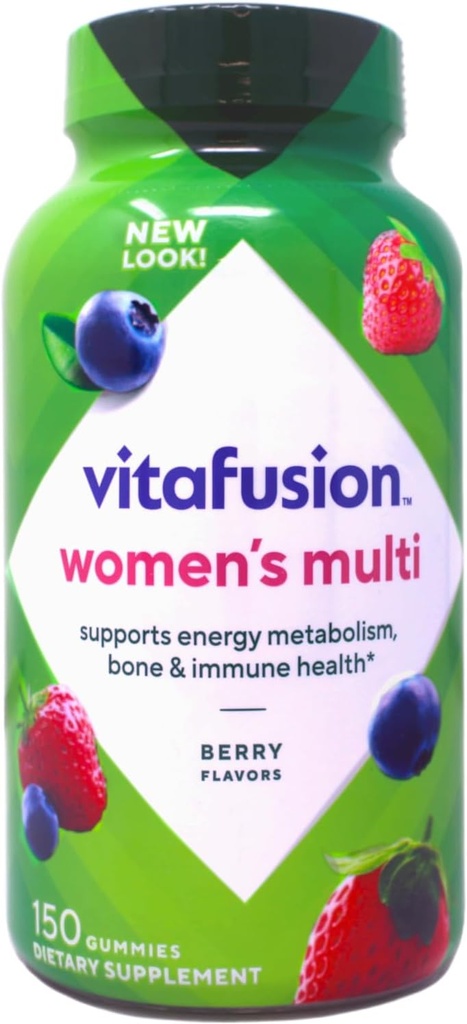 vitafusion Women's Daily Gummy Multivitamin: C & E, Delicious Berry Flavors, 150ct (75 günlük tedarik), Amerika'nın bir numaralı Gummy Vitamin Marka Markası