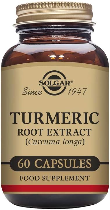 Solgar Standardized Turmeric Root Extract 400 mg, 60 κάψουλες λαχανικών - Αντιοξειδωτική υποστήριξη για τον εγκέφαλο, κοινή, & ανοσοποιητική υγεία - μη-GMO, Vegan, χωρίς γλουτένη, χωρίς γαλακτοκομικά, Kosher - 60 υπηρεσίες
