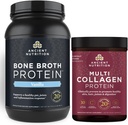 Ancient Nutrition Bone Broth Protein Powder, Vanilla, 40 Servings + Multi Collagen Protein Powder, Unflavored, 45 Servings