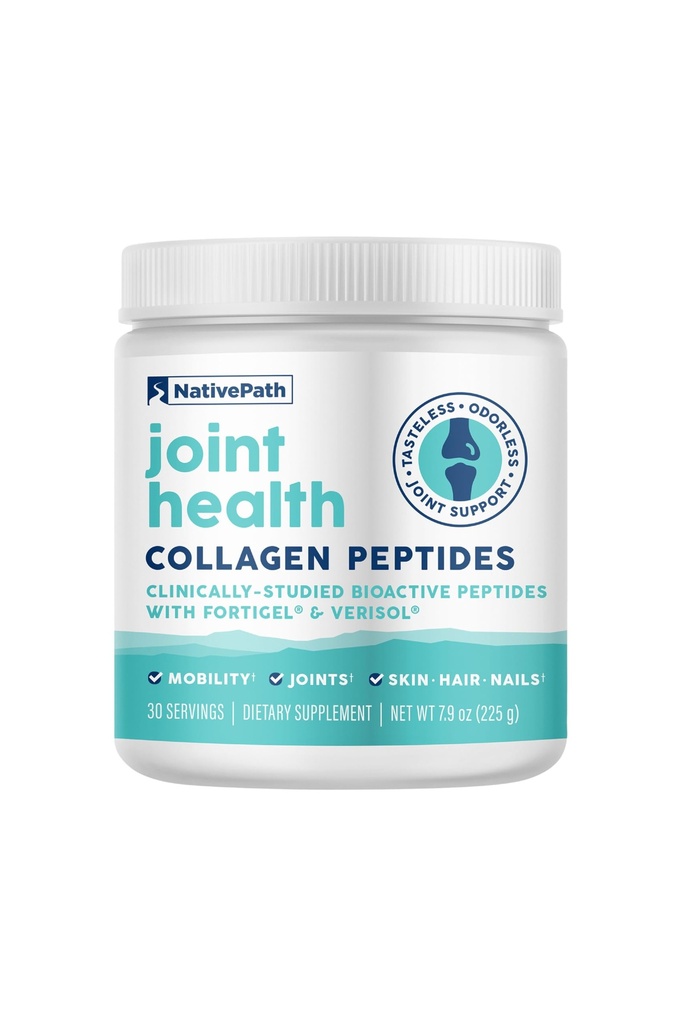 NativePath Joint Health Advanced Formula, Type 1 & 3 Peptides με Fortigel & Verisol, Grass-Fed χωρίς γεύση κολλαγόνο για γυναίκες & άνδρες, 30 υπηρεσίες