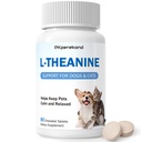 L-Theanine Supplement for Dogs and Cats, 50mg, 90 Chewable Tablets, Helps Keep Pets Calm & Relaxed
