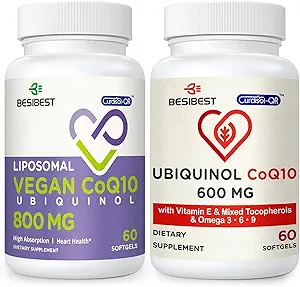 CoQ10 600mg 1PCS Δέσμη με 800mg Liposomal CoQ10 Ubiquinol Συμπλήρωμα 1PCS
