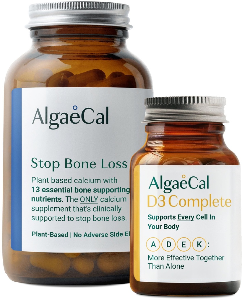 ALGAECAL Grafik - D3 Tamam (1000 IU) + K2, VIT E, VIT A Basic Plant-Baseduba for Bone Support