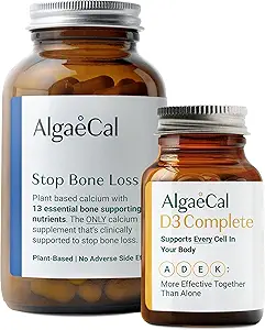 ALGAECAL Bundle - Vitamin D3 Complete (1000 IU) + K2, VIT E, VIT Βασικό Φυτικό Ασβέστιο για την υποστήριξη των οστών