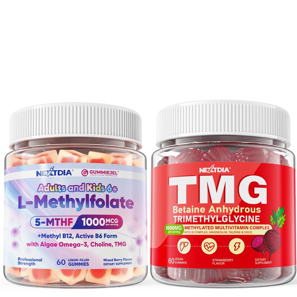 Nextdia Tmg, L-Methylfolate, Methyl B12 Gummies, 3Pack