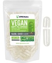 XPRS Nutra Vegan Boyutu 000 Boş Kapsüller - 100 Kont Clear Boş Vegan Capsules - Vegetarian Pill - DIY Sebze Capsule - Veggie Caps Pills