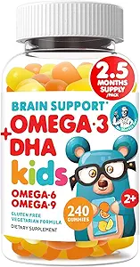 DR. MORITZ Vegan Omega 3 Çocuklar ve Toddler için Gummies (240 Kont), Çocuklar Omega 3 Beyin ve Kalp Sağlığı için Gummies, Balık Petrol & Gluten Ücretsiz