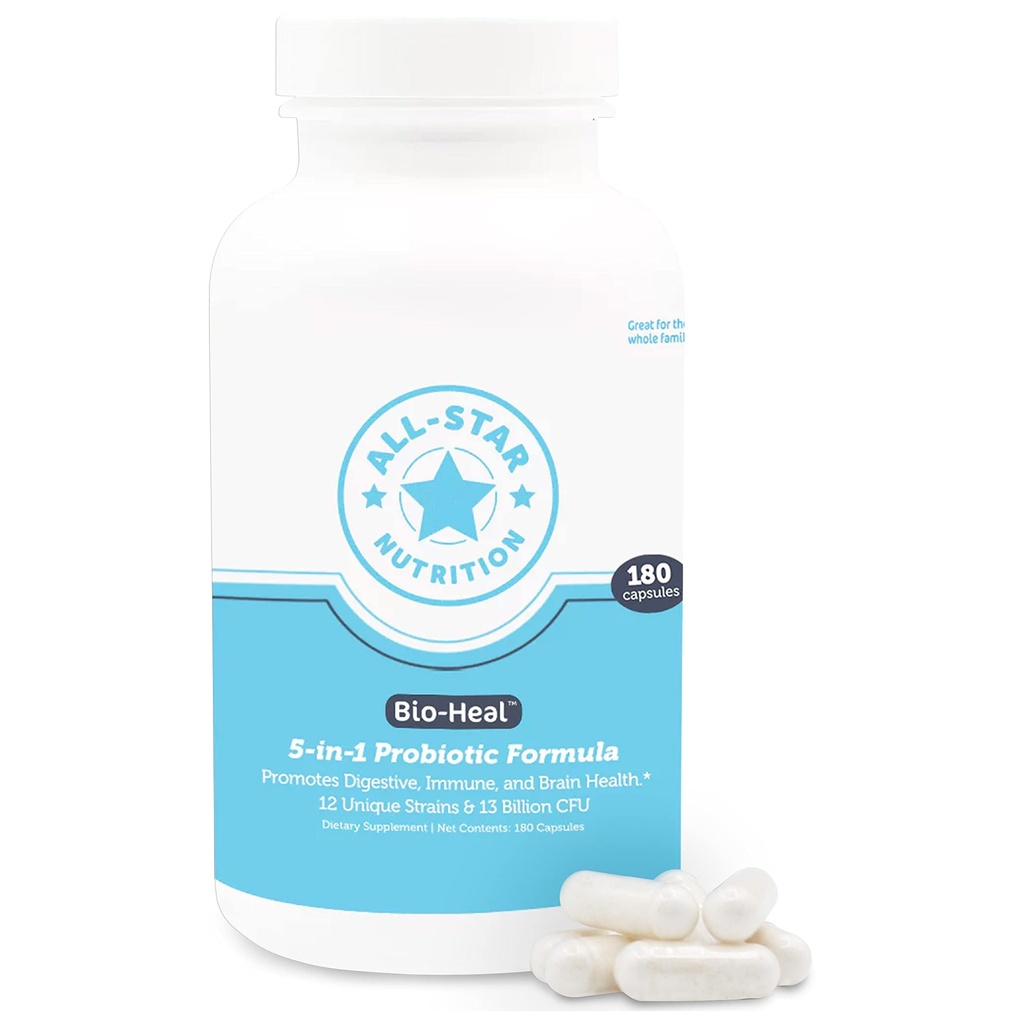 5-in-1 Bio-Heal® Probiyotik Capsules for Kids, Men & Women - Brain Function, Gut Health & Constipation - Raf Stable & Forized with Vitamins, Minerals & Prebiyotiks