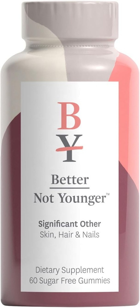 Daha İyi Genç Önemli Diğer Saç, Skin & Nails Supplement - A & Biotin ile Saç Büyümesi için Şekersiz Gummies - Cruelty-Free Women Hair Growth Tedavisi - 60ct, Strawberry Flavor