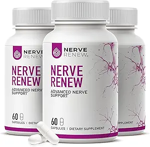 NERVE RENEW Advanced Nerve Support - 300mg Σταθεροποιημένο R-Alpha Lipoic Acid, Vitamin B Complex, Benfotiamine, Βότανα για γρήγορης δράσης υποστήριξη