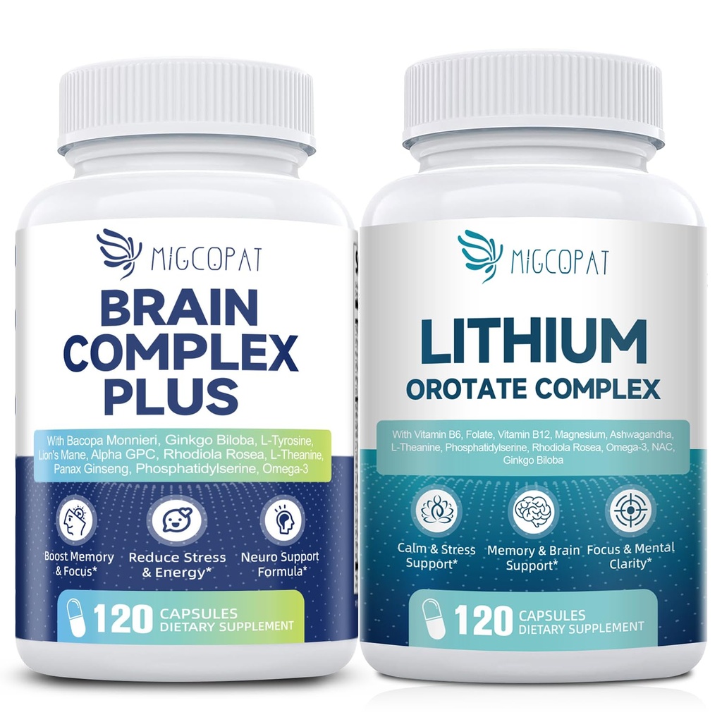 Migcopat Brain Nootropic + Lithium Orotate Complex