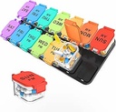 Extra Large Weekly Pill Organizer - 7 Day AM/PM Pill Box, Δύο φορές την ημέρα XL Pill Container για Βιταμίνες και Συμπληρώματα, Αερόστατο & Αποσπώμενο Σχεδιασμός, Ιδανικό για Καθημερινή Διαχείριση Φαρμακευτικών