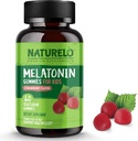 Çocuklar için NATLO Melatonin Gummies For Kids Non-GMO, Gluten-Free, Soy Free - Strawberry Flavor - Gentle Sleep Supplement - 60 Vegetarian Gummies