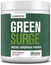 Jacked Factory Green Surge Green Superfood Powder - Keto Friendly Greens Drink w/Spirulina, Wheat & Barley Grass, Organic Greens - Green Tea Extract, Probiotics & Digestive Enzymes - Mixed Berry