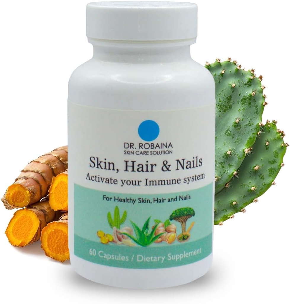 Dr. Robaina Skin Care Çözüm - Skin, Saç ve Nails Capsules - Immune Support - 60 Diyet Supplement Capsules