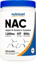 Nutricost N-Acetyl L-Cysteine (NAC) Toz 500 Grams - Vegan NAC, Non-GMO, Gluten Free