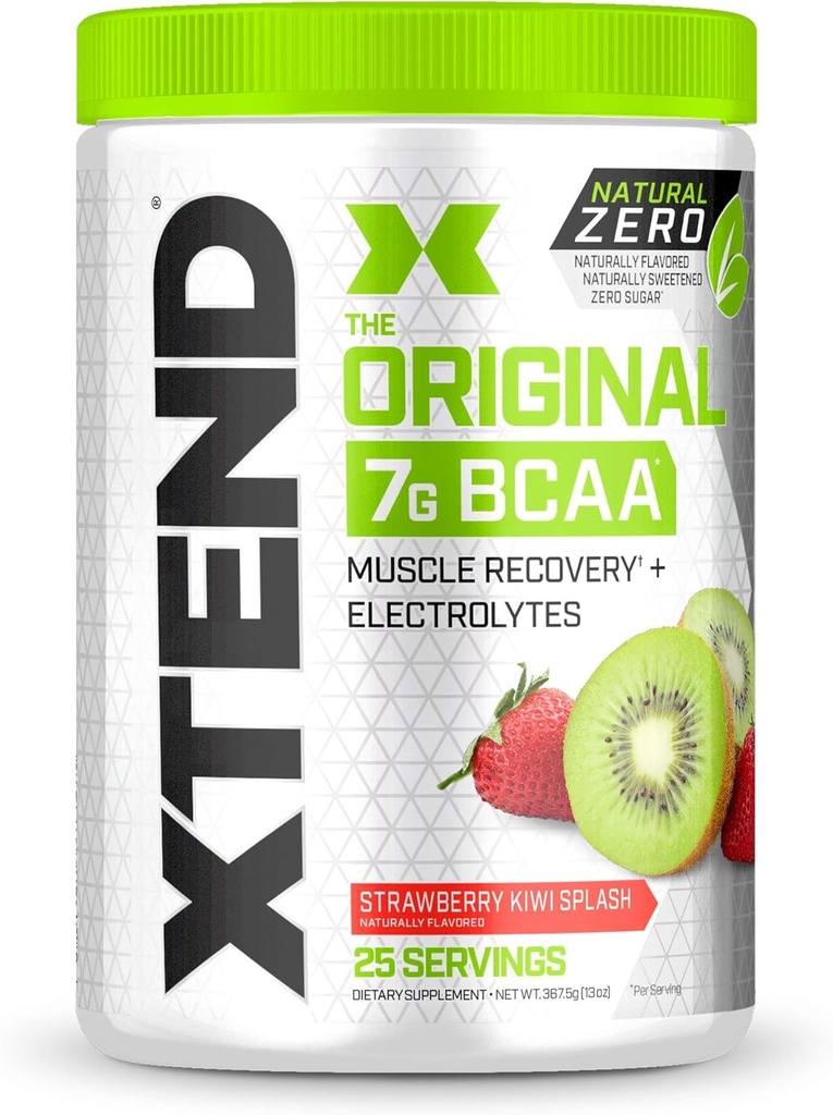 Xtend Natural Zero BCAA Toz Strawberry Kiwi Outlet | Yapay Sweeteners, Flavors ve Chemical Dyes | Post Workout Drink with Amino Acids | 7g BCAAs | 25 Servisler