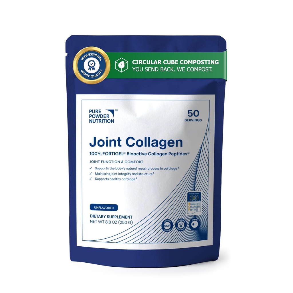Joint Collagen with FORTIGEL Bioactive Collagen Peptides for Joint Function & Comfort | 50 Serves (No Flavor) | Powder
