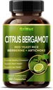 Citrus Bergamot 50:1 Extract 20.400mg με Red Yeast Rice, Σκόρδο, Artichoke για υγιή χοληστερόλη, Heart Health - Made in The USA (150 Count (Pack of 1))