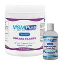 KALA SA MSMPure MSM Coarse Flakes 1lb ve MSM Gel Organik Aloe 8oz Sche