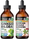 BIO KRAUTER Ginkgo Biloba Tincture 4 Fl. Oz. & Laurel Tincture 4 Fl. Oz.