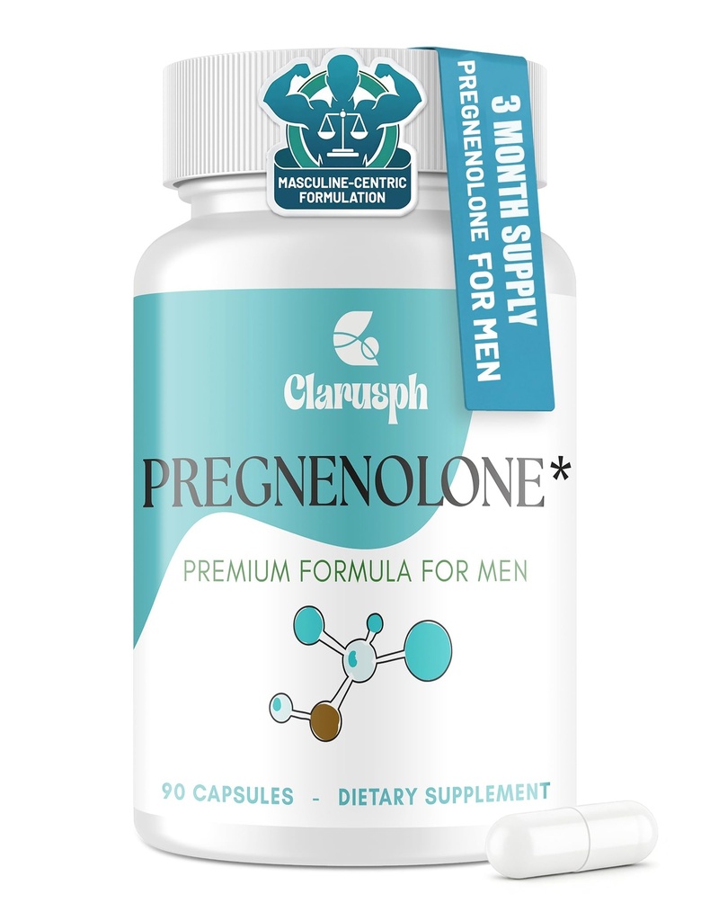 Pregnenolone* 50mg for Men with DHEA 25mg - 90 Capsules
