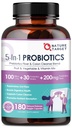 Kadın Erkek Dgestive Health, Mens- Womens Probiyotiks for Gut ve Immune Health, 180 Veggie Capsules (90 Days Supply)