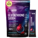Reduced L-Glutathione 5000mg Powder Drink – Advanced 7 Antioxidant Complex with Urolithin A, NAC & Collagen – Skin Brightening, Anti-Aging & Detox Support – 30 Sachets. Pomegranate Flavor