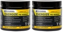 BODi Energize Pre Workout Powder - Beta-Alanine, Quercetin & Low-Dose Caffeine Formula for Enhanced Energy & Focus, Increase Energy & Endurance Supplement, Lemon Flavored, 40 Servings (Pack of 2)