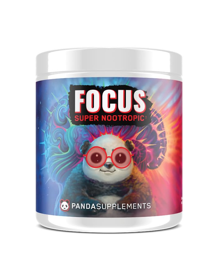 Underground Bio Labs Panda Supps Focus Super Nootropic 3.0, Energy, Clarity, Mood,Creativity,Vision, 300MG Alpha GPC,1.5G L-Tyrosine, Lions Mane, AstraGin™ (30 Servings) (Strawberry Watermelon 3.0)