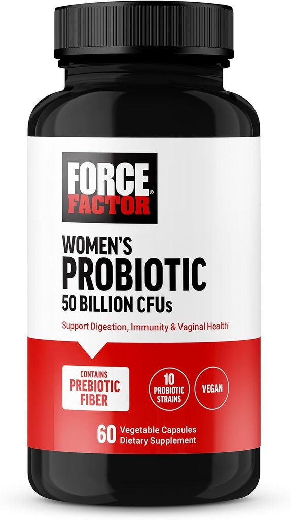 Kadınlar için 50 Milyar CFU, Kadınlar Digestive Health, Immunity ve Vaginal Health, 10 Strains with Lactobacillus Acidofilius, Vegan, 60 Capsules