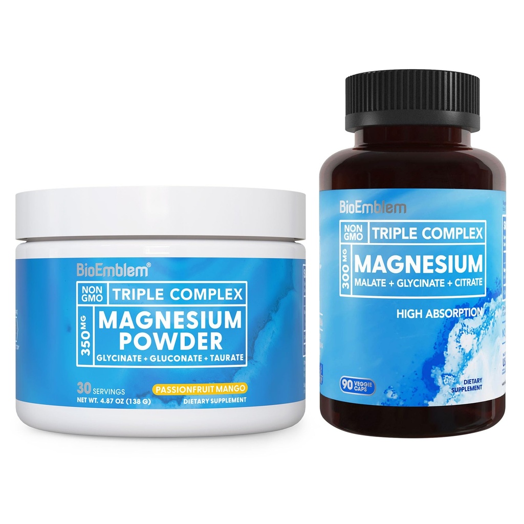BioEmblem Triple Magnesium Complex Capsule and Powder Drink