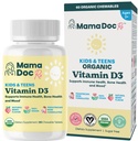Certified Organic Kids and Teens Whole Food Vitamin D3 Chewables | 800 IU | Sugar Free, Vegan, Free of 9 Major Allergens | 2 Month Supply | Ages 3+