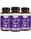 Nested Naturals Luna Herbal Sleep Supplement with Melatonin, Valerian Root, Chamomile | 180 Vegan Capsules (3-Pack) - 60 Capsules Per Şişe