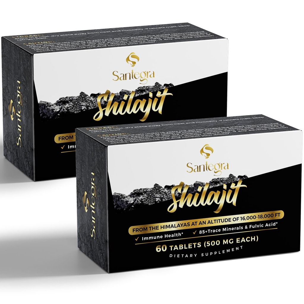 30.000 MG Shilajit Tabletleri, Kadınlar ve Erkekler için %100 Shilajit Saf Tabletler, Himalaya Organik, Fulvic Acid & 85+ Trace Mineraller, Enerji ve Immune Sistemi için Tamam, 120 Konts