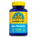 Nature's Life Saw Palmetto for Men 580mg - Geleneksel Prostate Supplement - Men's Health, Prostate and Urinary Tract Support w/Beta Sitosterol Plant Sterols, 60-Day Garanti, 100 Serv, 100 Capsules