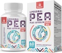 Liposomal Palmitoyl etanolamid 1000 mg + Luteolin 100 mg, Micronized Pea% 99 Yüksek Lisans - Geliştirilmiş Aborpsiyon ve Bioavailability, 60 Softgels