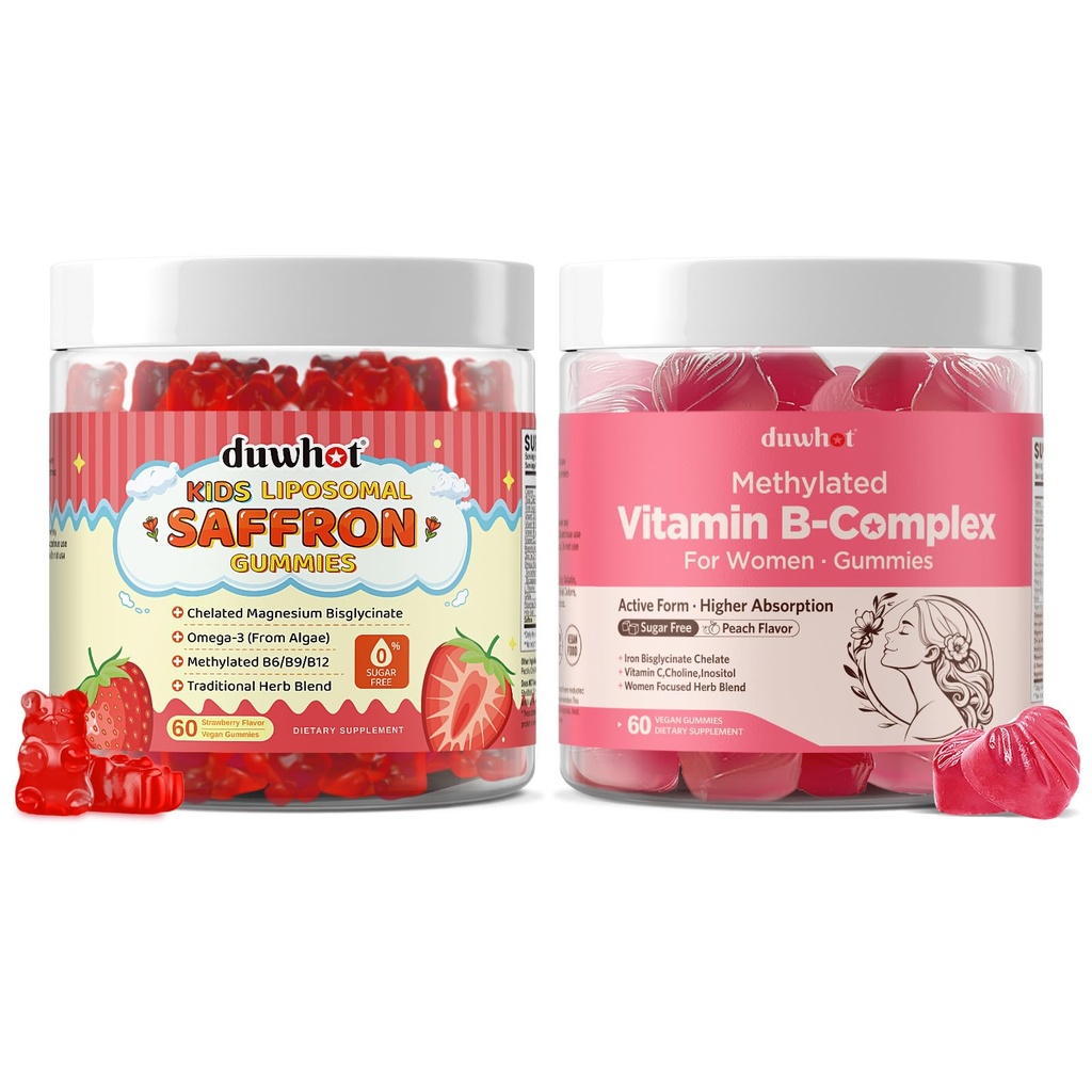 duwhot Methylated B Complex and Saffron for Kids Gummies