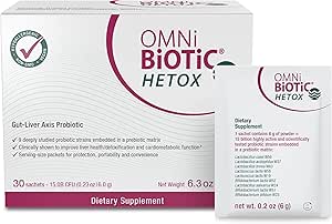 OMNi BiOTiC HETOX Probiyotik Liver Detox - Bifidobacterium & Lactobacillus Probiyotik Supplement - Hipoallergenic Gut-Liver Support - Non-GMO Detox Cleanse for Men and Women