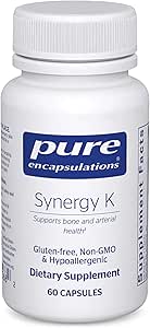 Pure Encapsulations Synergy K - Vitamin K1, K2 & D3 - Destekler Bones, Blood Gemiler, Vascular Elastikite ve Latilizasyon* - Cholecalciferol - Gluten Free & Non-GMO - 60 Capsules